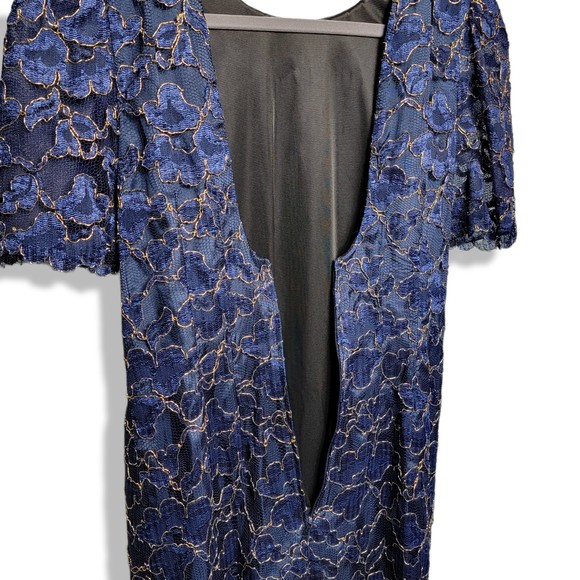 Vintage LESLIE FAY Evenings 90s Formal Cocktail Dress 6 - Picture 5 of 10